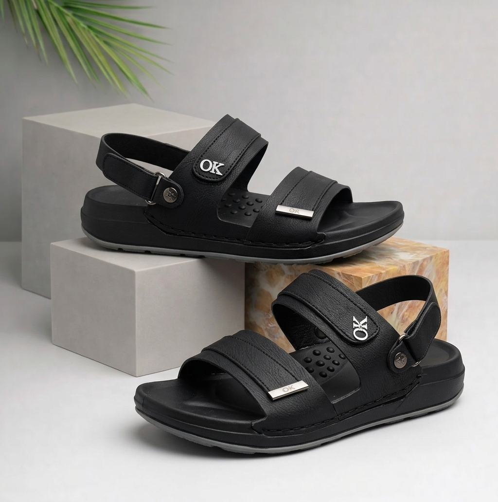 Elite Skechers Leather Dual-Strap Sandals