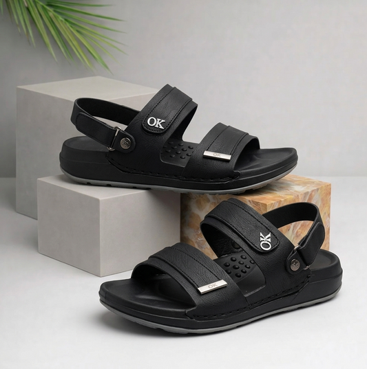 Elite Skechers Leather Dual-Strap Sandals