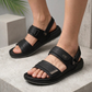 Elite Skechers Leather Dual-Strap Sandals