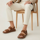 Elite Skechers Leather Dual-Strap Sandals