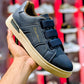 Santoni Luxury Pebbled Leather Triple-Strap Sneakers